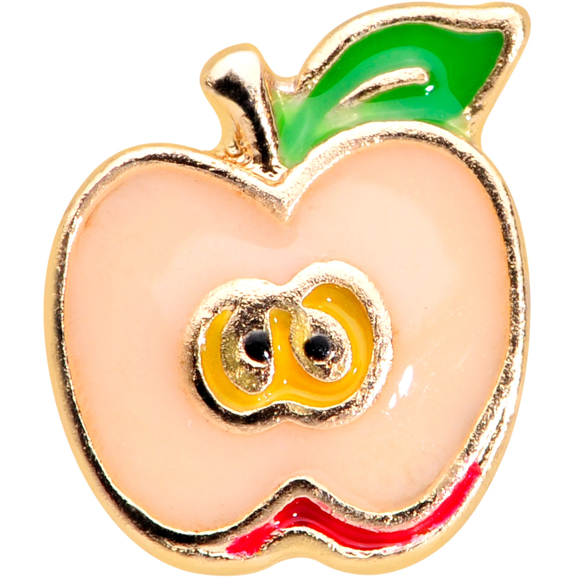 16G 1/4 Gold Tone Sweet Apple Cartilage Tragus Earring