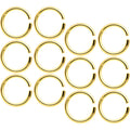 16G 5/16 Gold Tone Anodized Seamless Cartilage Ring Set of 12