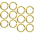 14G 5/16 Gold Tone Anodized Seamless Cartilage Ring Set of 12