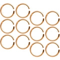 16G 5/16 Rose Gold Tone Seamless Cartilage Ring Set of 12