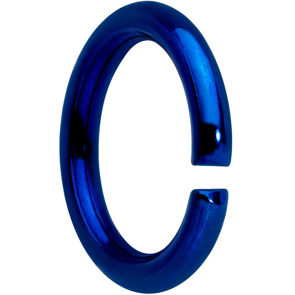 14G 5/16 Blue Anodized Seamless Cartilage Ring Set of 12