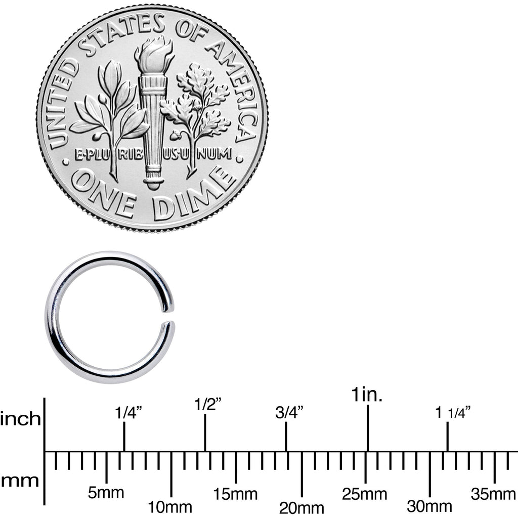 16G 5/16 Steel Rose Gold Tone Seamless Cartilage Ring Set of 12
