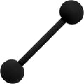 Beautiful Basic Black Matte Barbell Tongue Ring