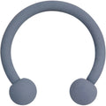 16G 3/8 Gracefully Grey Matte Horseshoe Circular Barbell