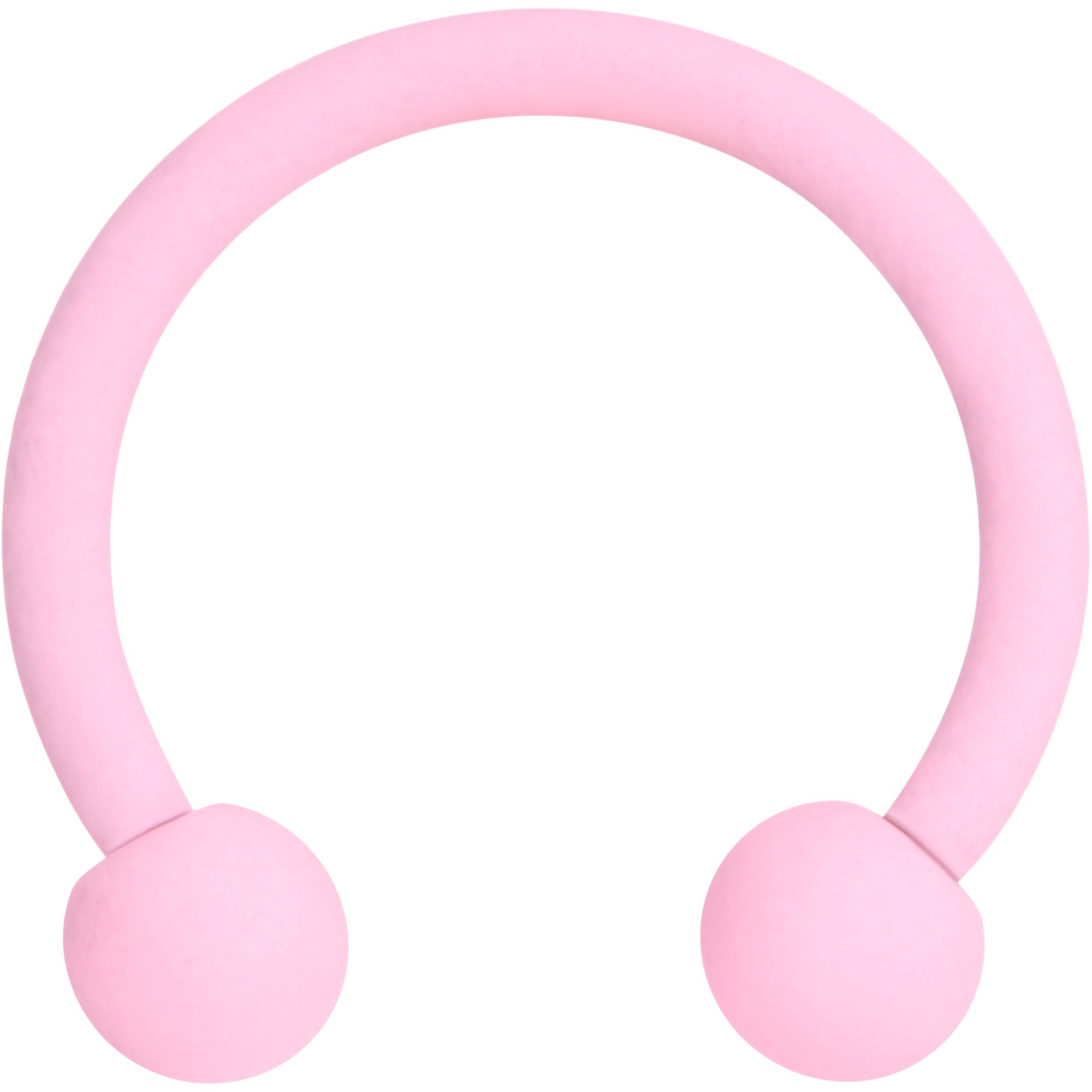 16G 3/8 Perfectly Pink Matte Horseshoe Circular Barbell