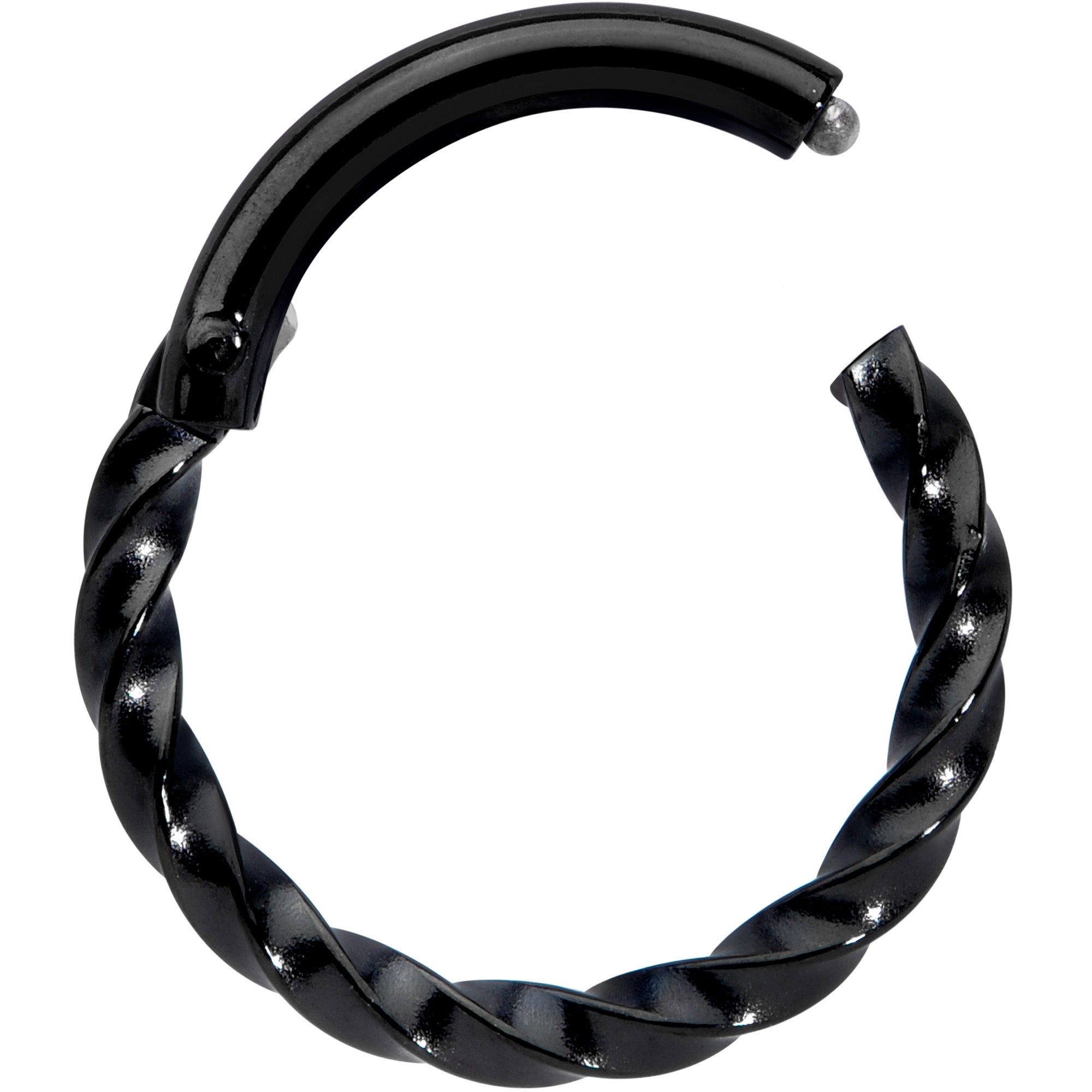 16G 5/16 Black Twisted Elegance Cartilage Clicker