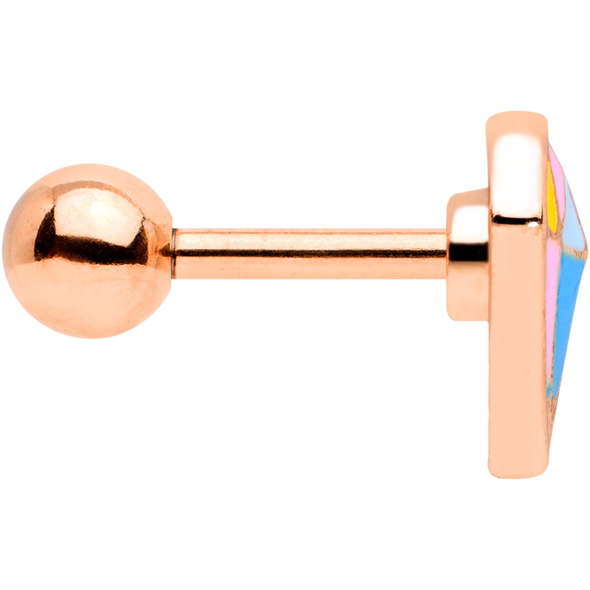 16G 1/4 Rose Gold Tone Geologist Prize Cartilage Tragus