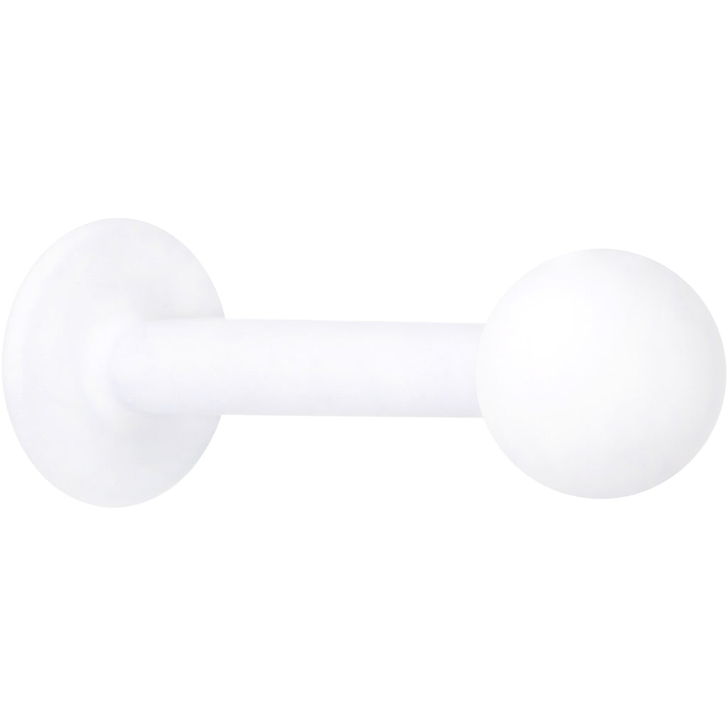 16G 5/16 White Acrylic Matte Labret Monroe Tragus