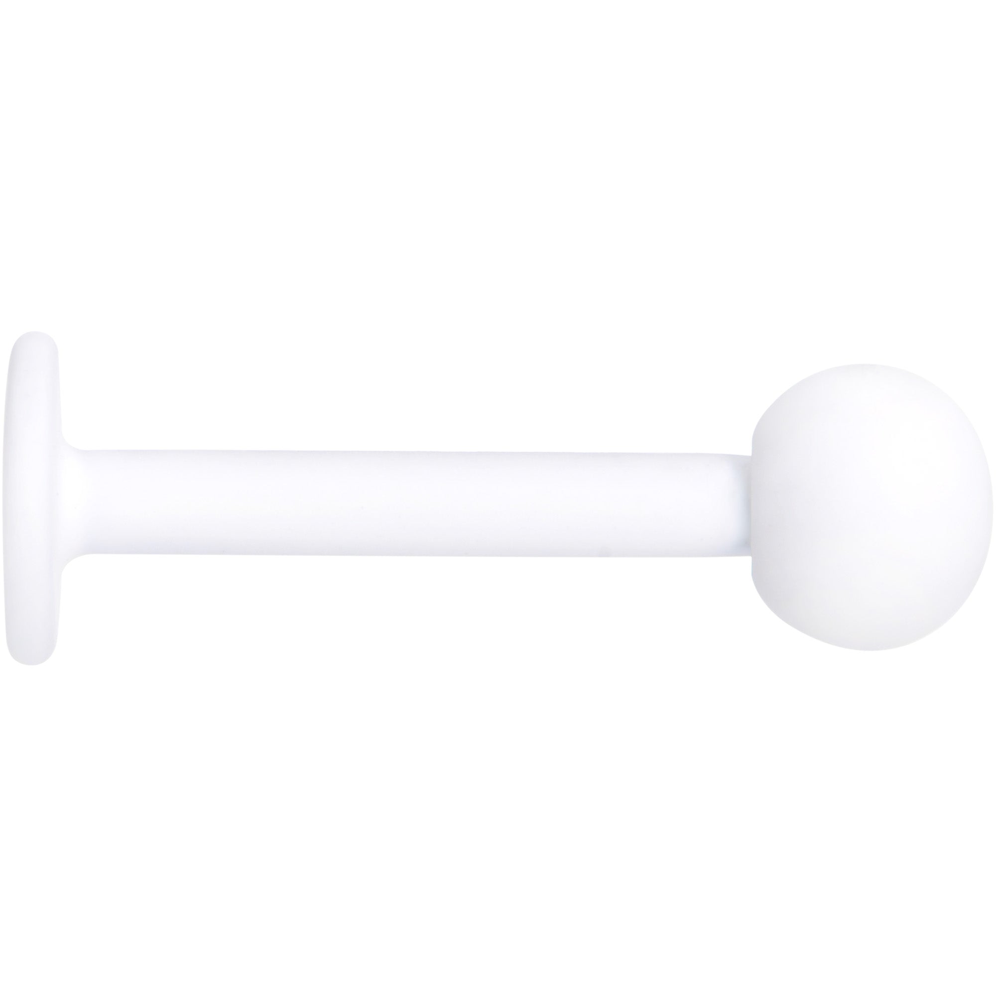 16G 5/16 White Acrylic Matte Labret Monroe Tragus