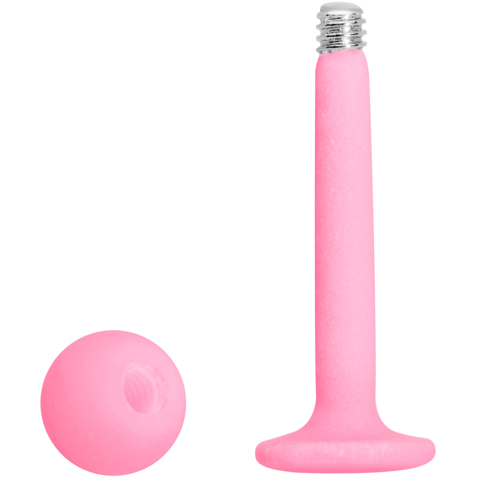 16G 5/16 Light Pink Acrylic Matte Labret Monroe Tragus