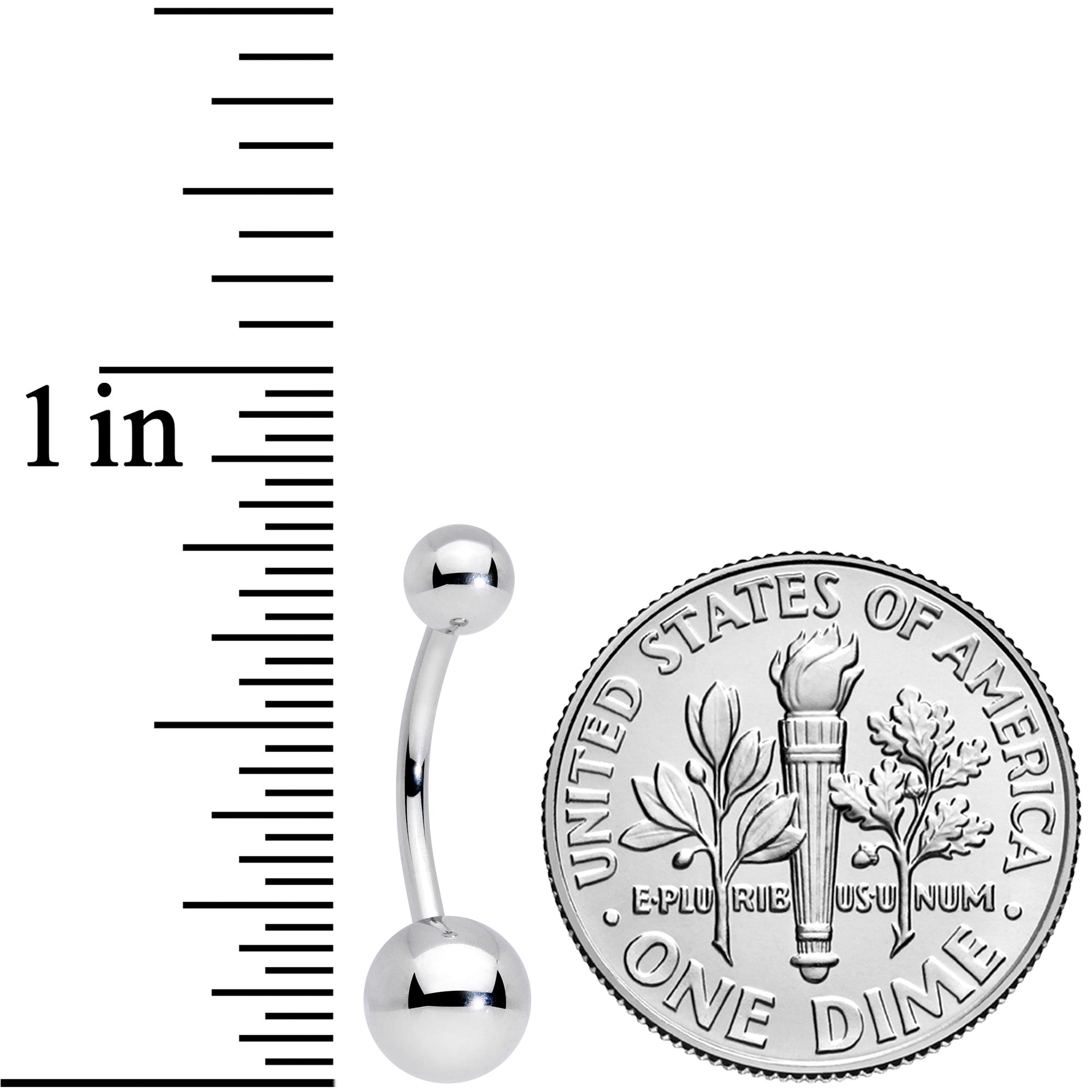 16G 3/8 Grade 23 Titanium Cartilage Curved Barbell
