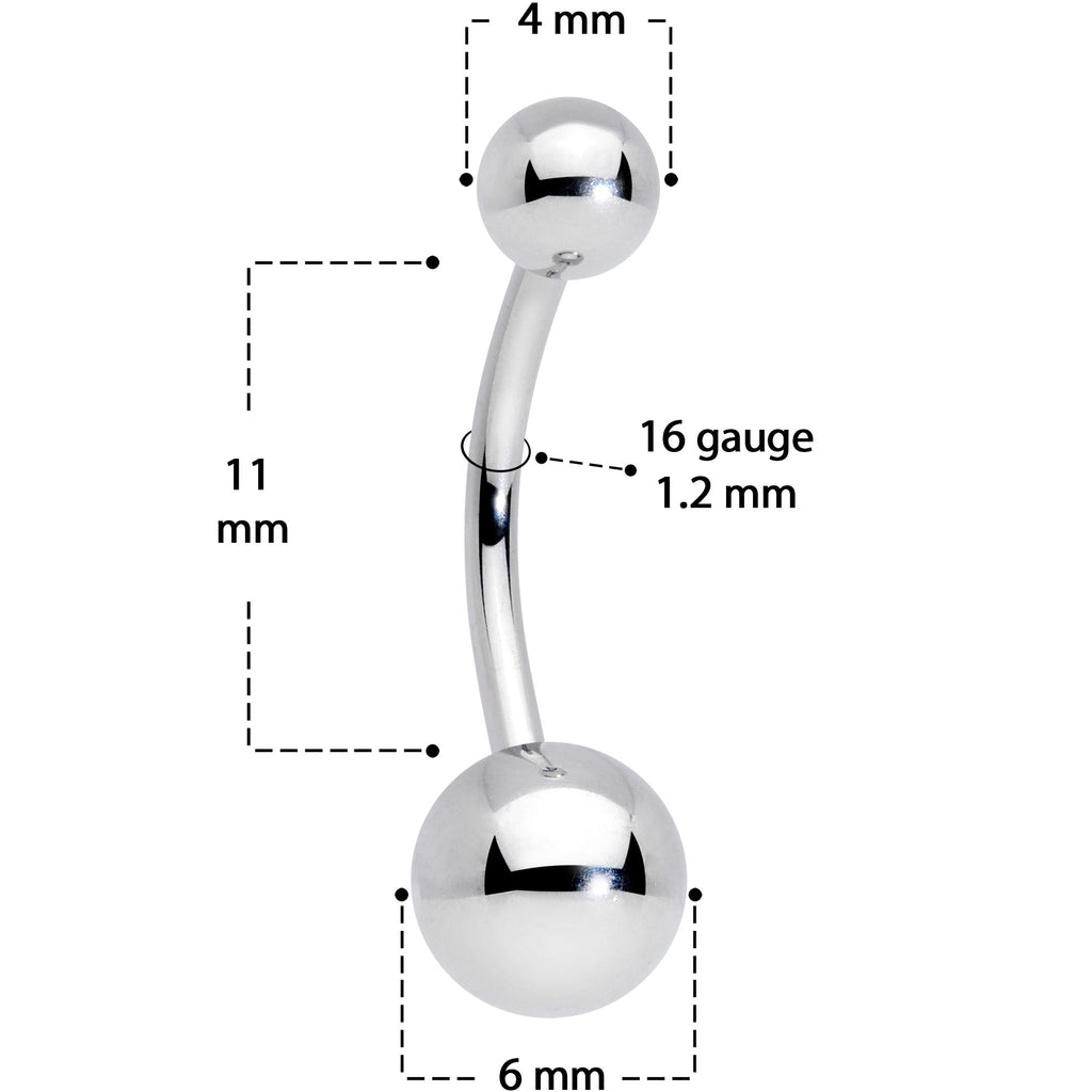 16G 3/8 Grade 23 Titanium Cartilage Curved Barbell