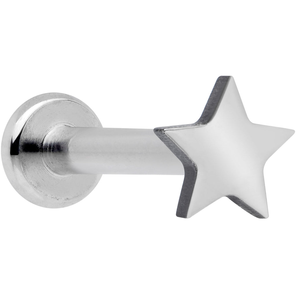 16G 5/16 Star Grade 23 Titanium Internal Thread Labret Tragus