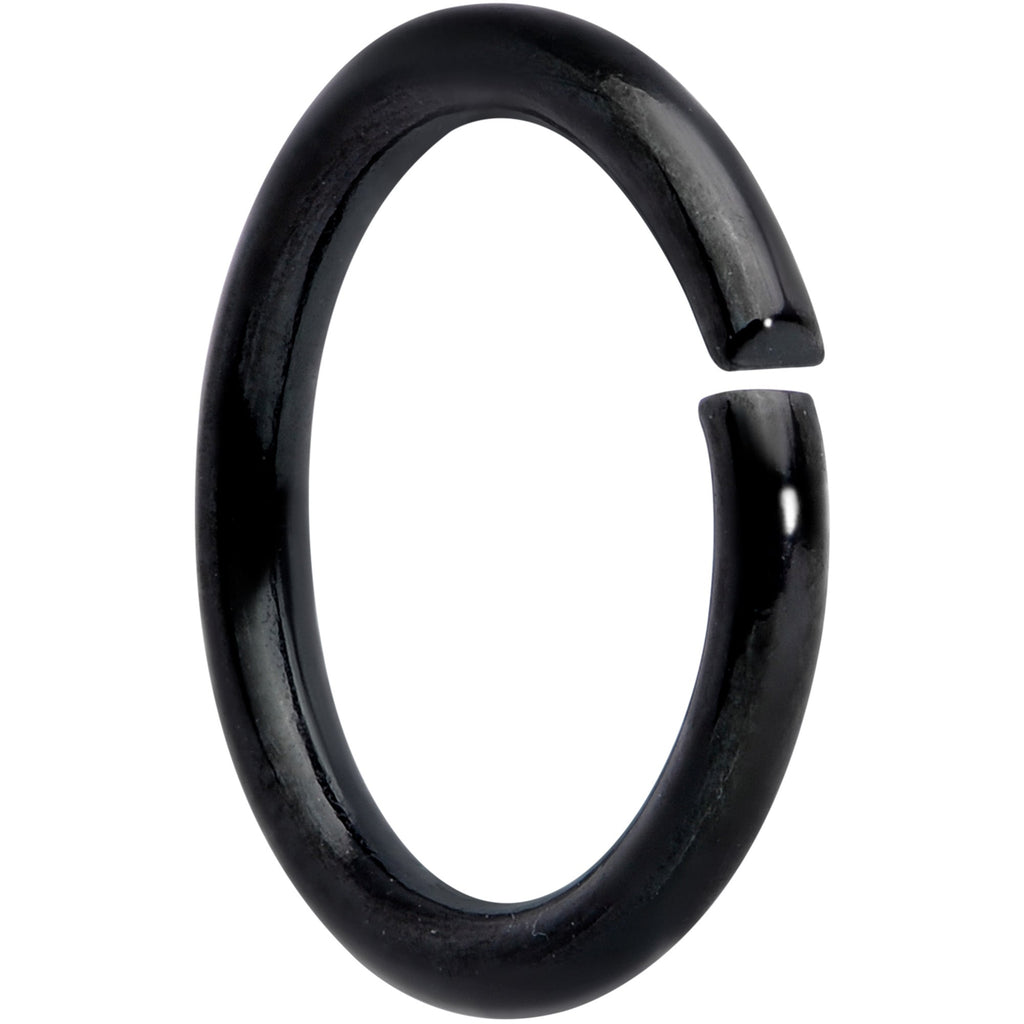 16G 5/16 Black Titanium Anodized Annealed Seamless Circular Ring