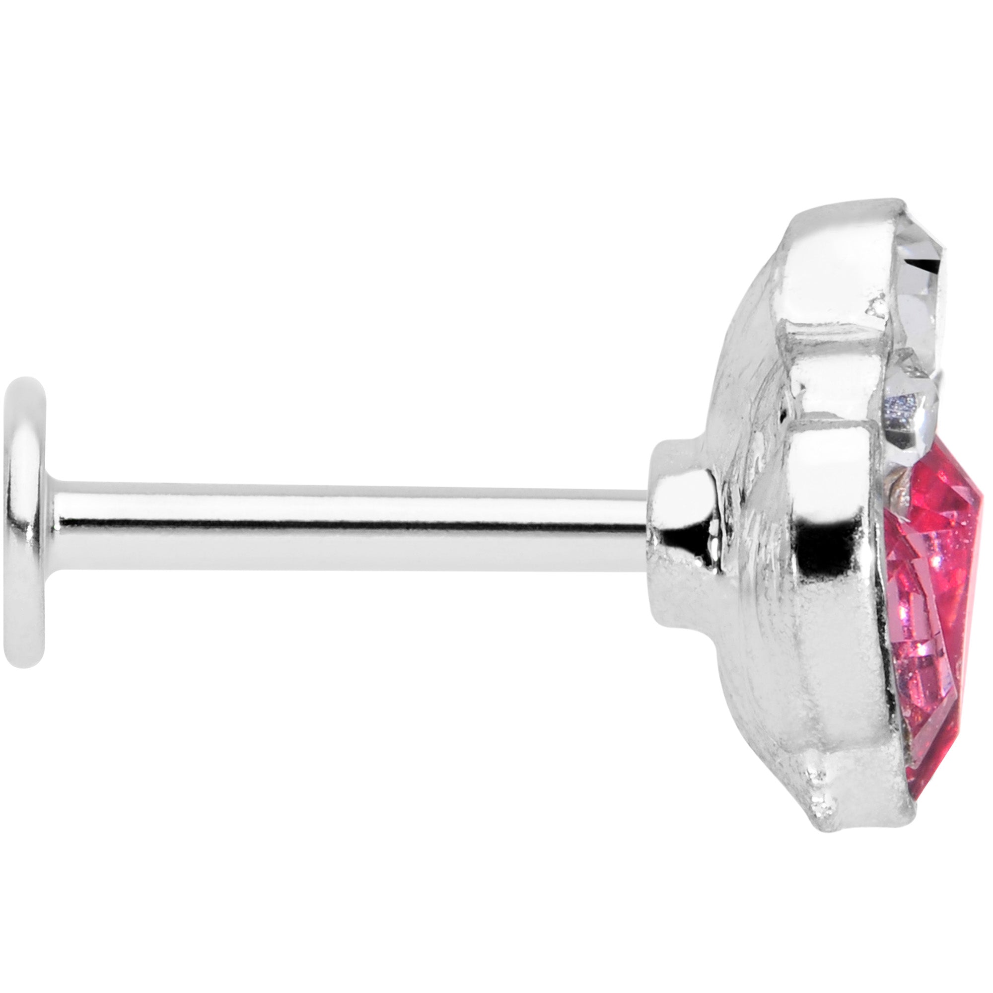 16G 5/16 Clear Pink Gem Cluster Labret Monroe Tragus