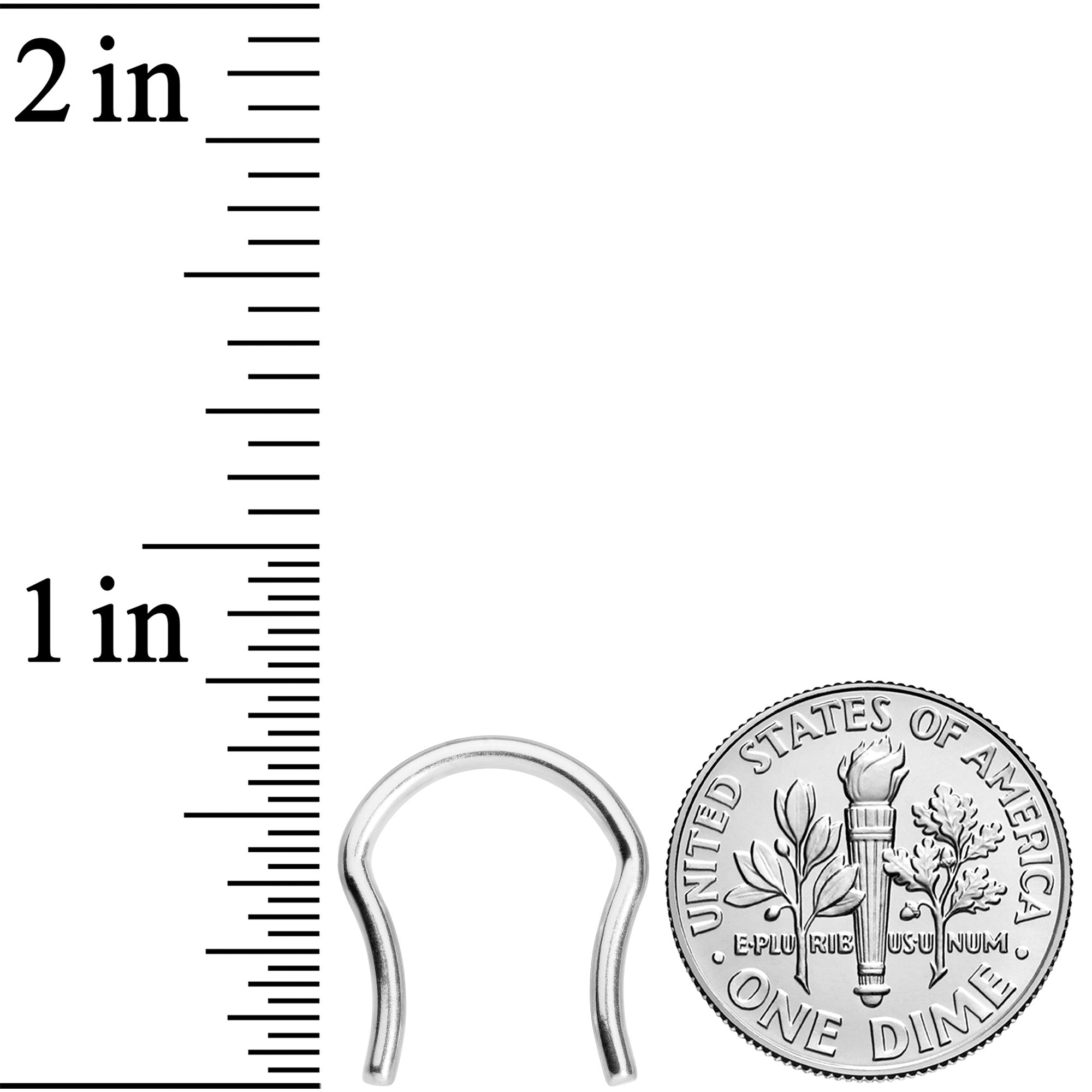 14G 5/8 ASTM F-136 Implant Grade Titanium Septum Retainer