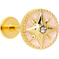16G 5/16 Gold Tone Sailors Compass Labret Monroe Tragus