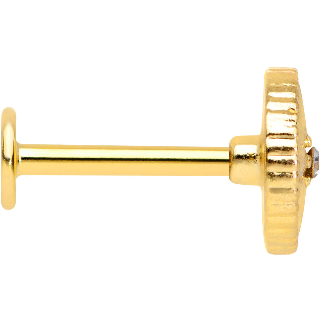 16G 5/16 Gold Tone Sailors Compass Labret Monroe Tragus