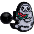 16G 1/4 Black Watermelon Sloth Cartilage Tragus Earring