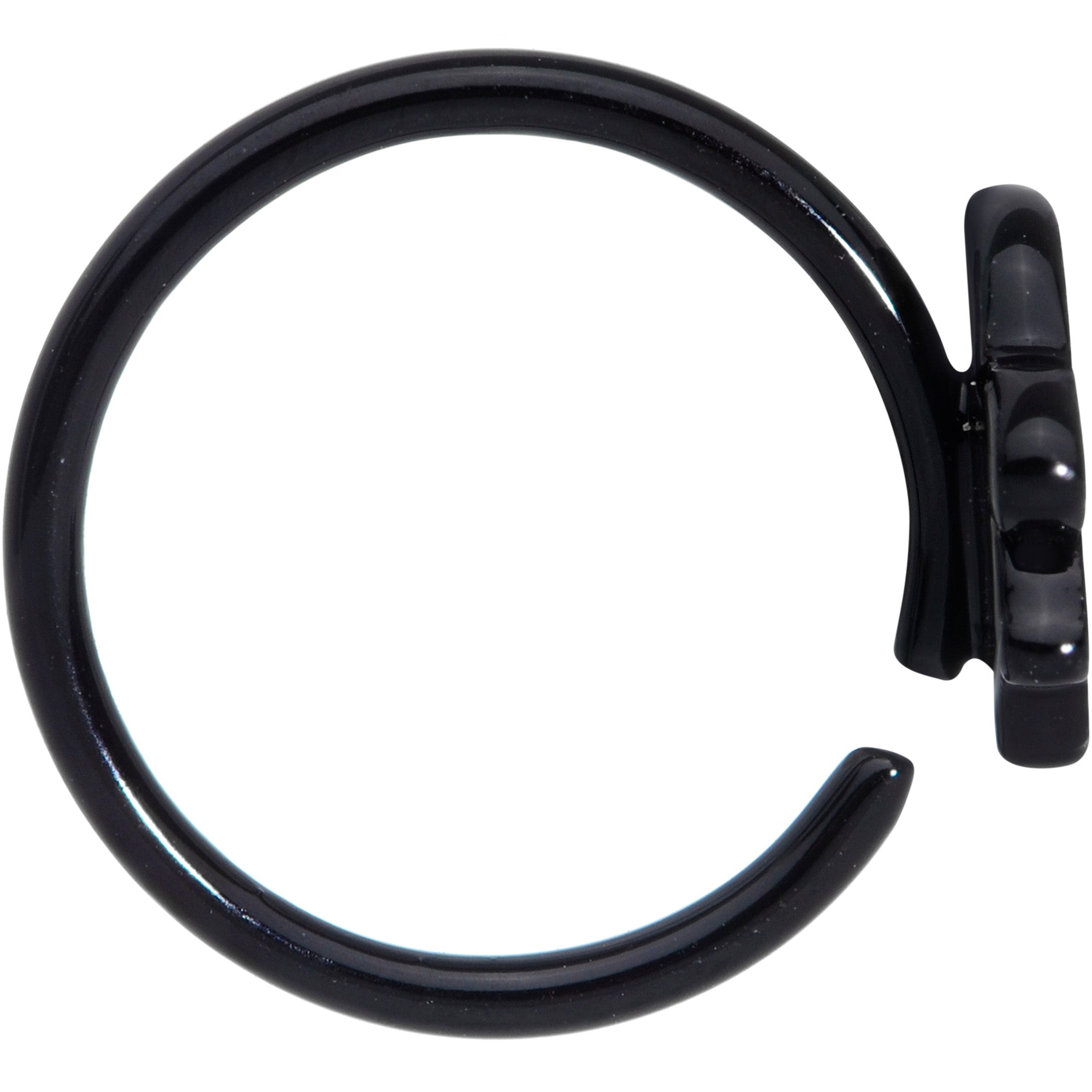18G 3/8 Black Watermelon Sloth Nose Hoop