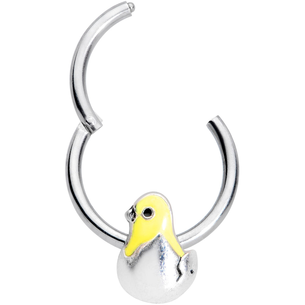 16G 3/8 Hatching Easter Chick Hinged Segment Ring