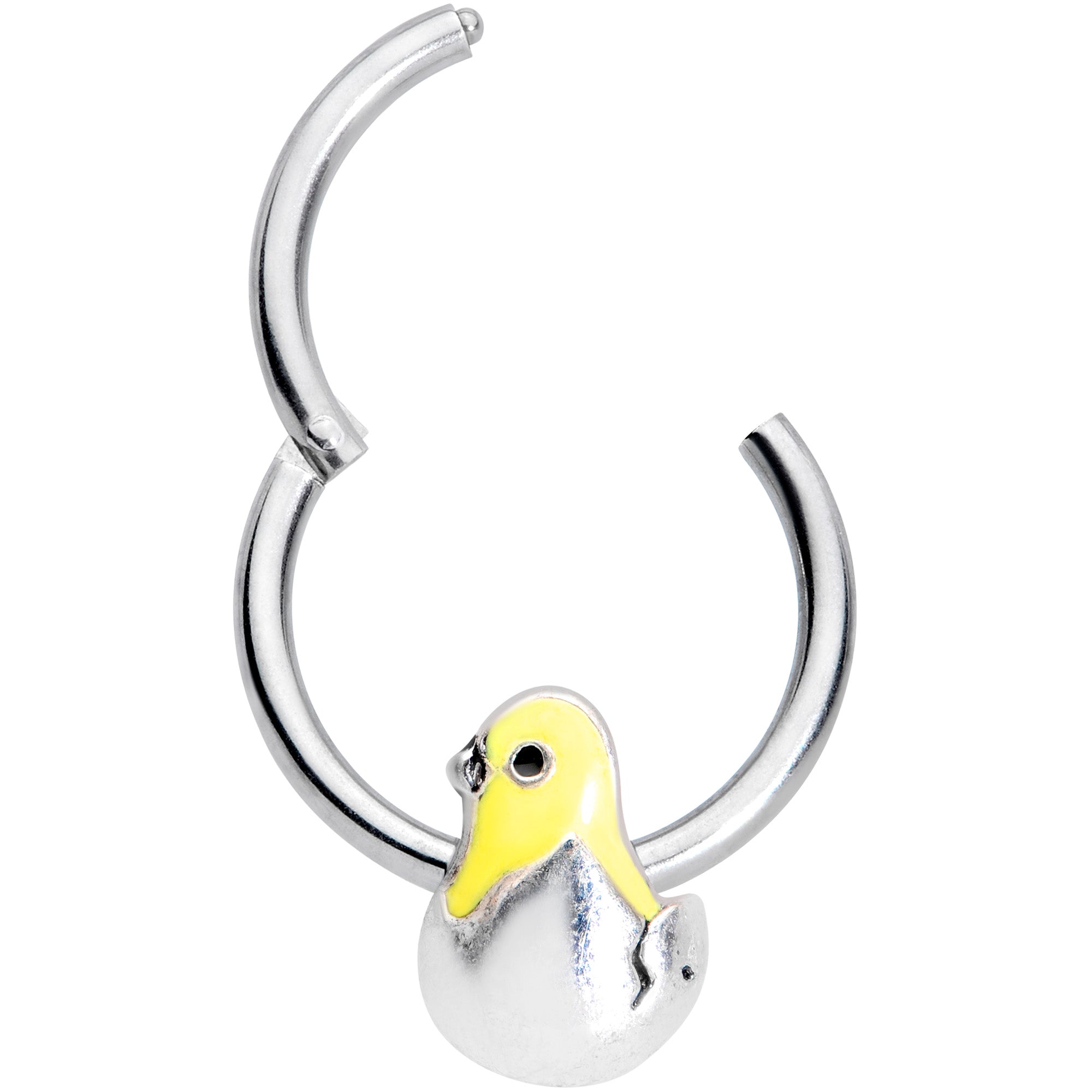 16G 3/8 Hatching Easter Chick Hinged Segment Ring