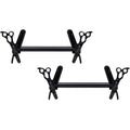 14G 9/16 Black Scissors Comb Barbell Nipple Ring Set