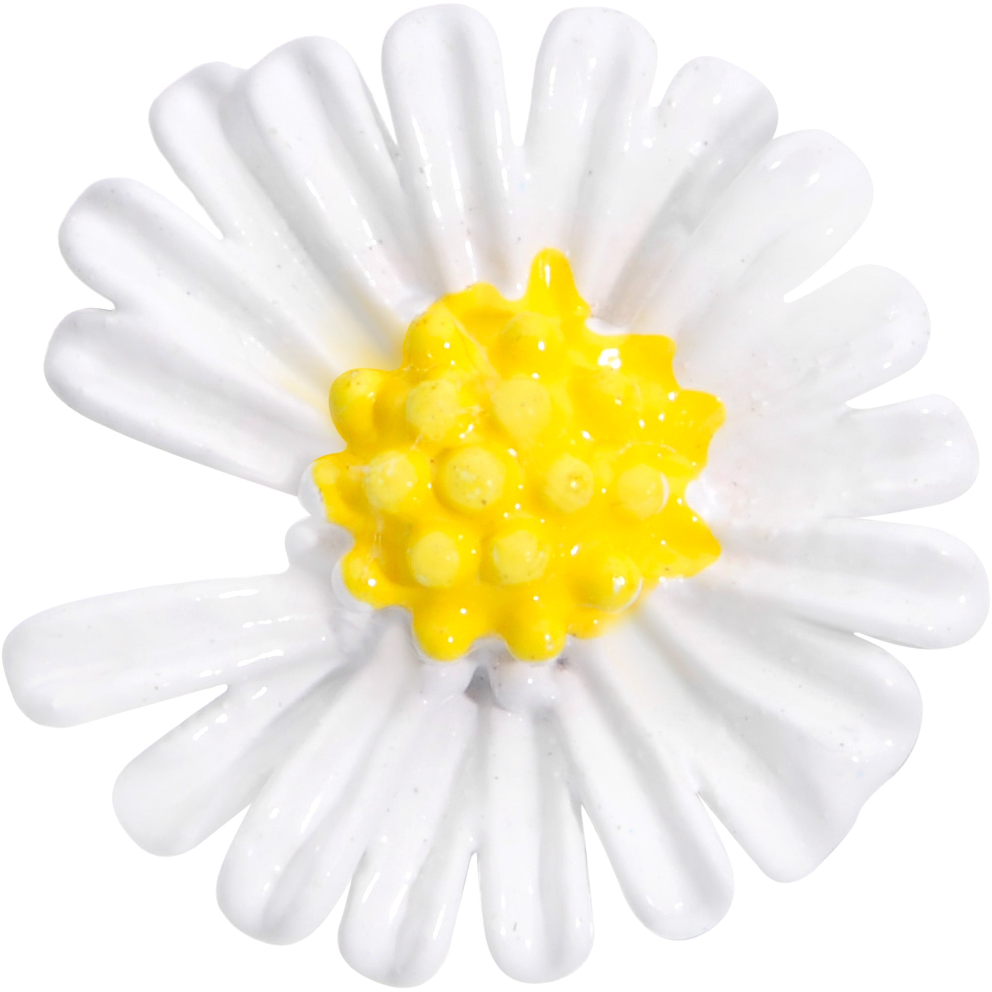 16G 5/16 White Daisy Flower Labret Monroe Tragus