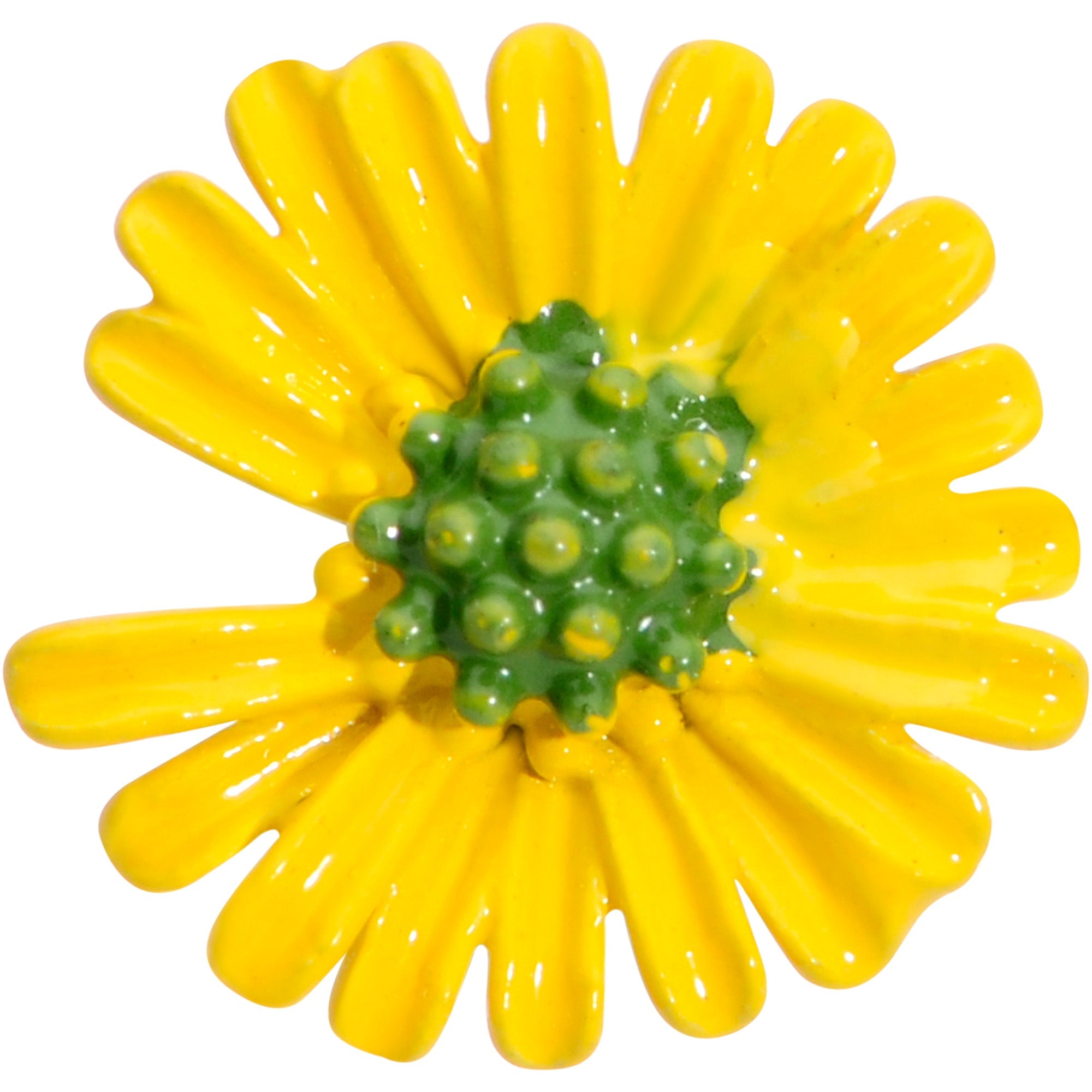 16G 5/16 Yellow Daisy Flower Labret Monroe Tragus