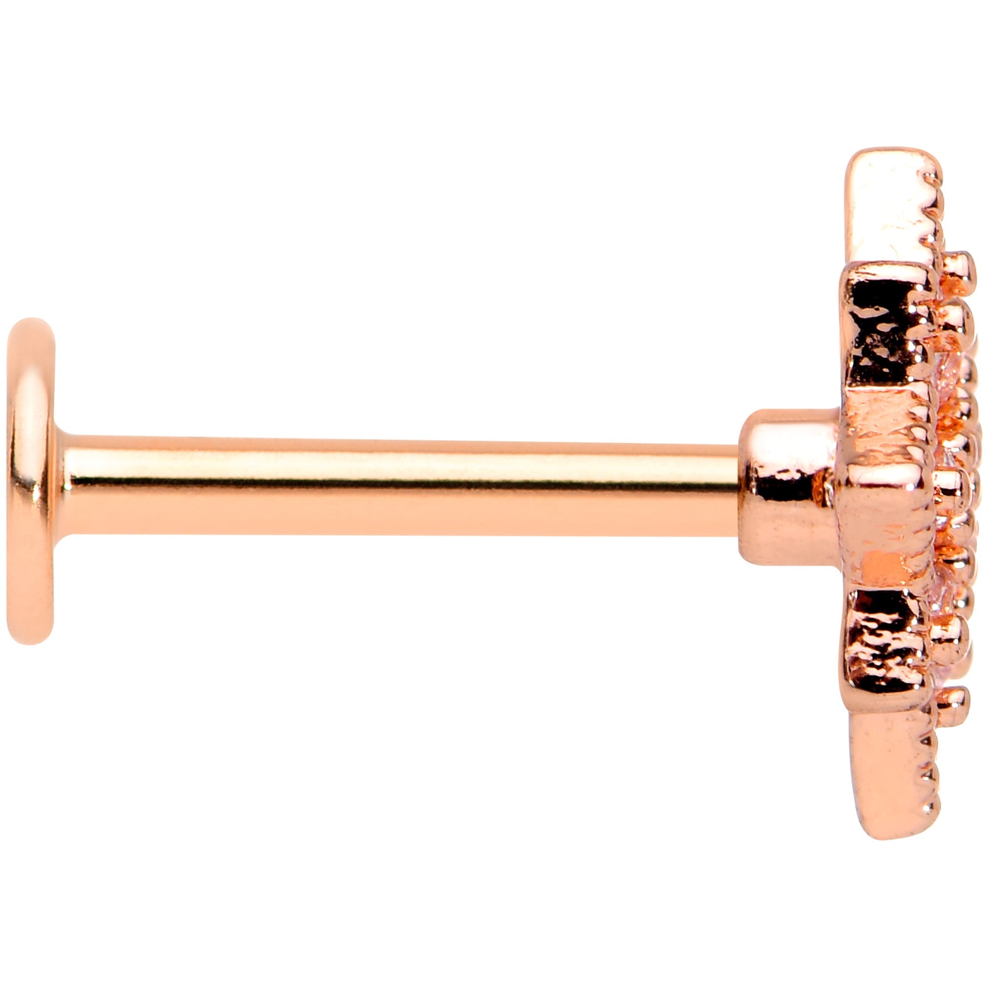 16G 5/16 Green Gem Rose Gold Tone Evening Star Labret Tragus