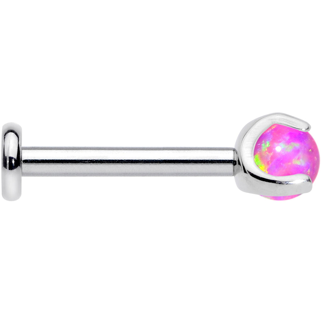 16G 5/16 Pink Synth Opal ASTM F-136 Implant Grade Titanium Internal Thread Labret