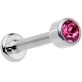 16G 5/16 Pink Gem Grade 23 Titanium Internally Threaded Labret
