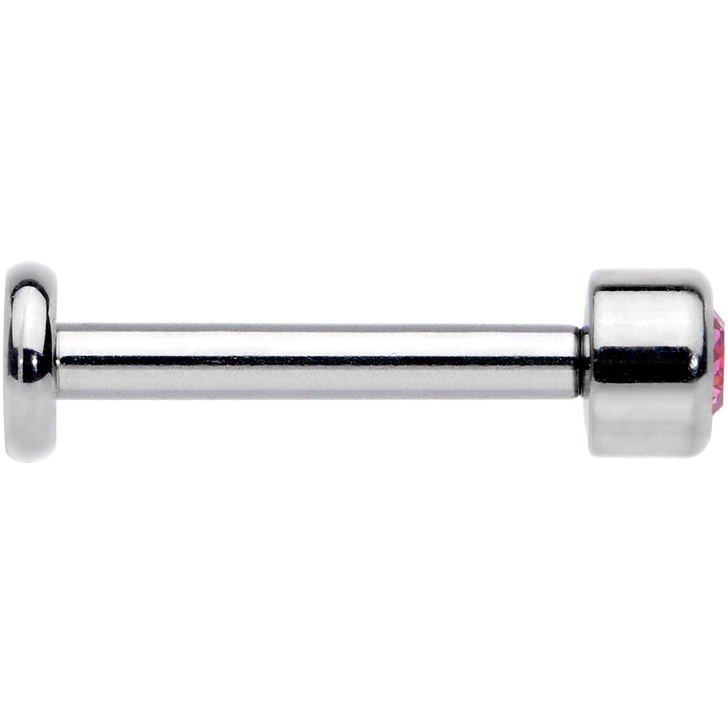16G 5/16 Pink Gem Grade 23 Titanium Internally Threaded Labret