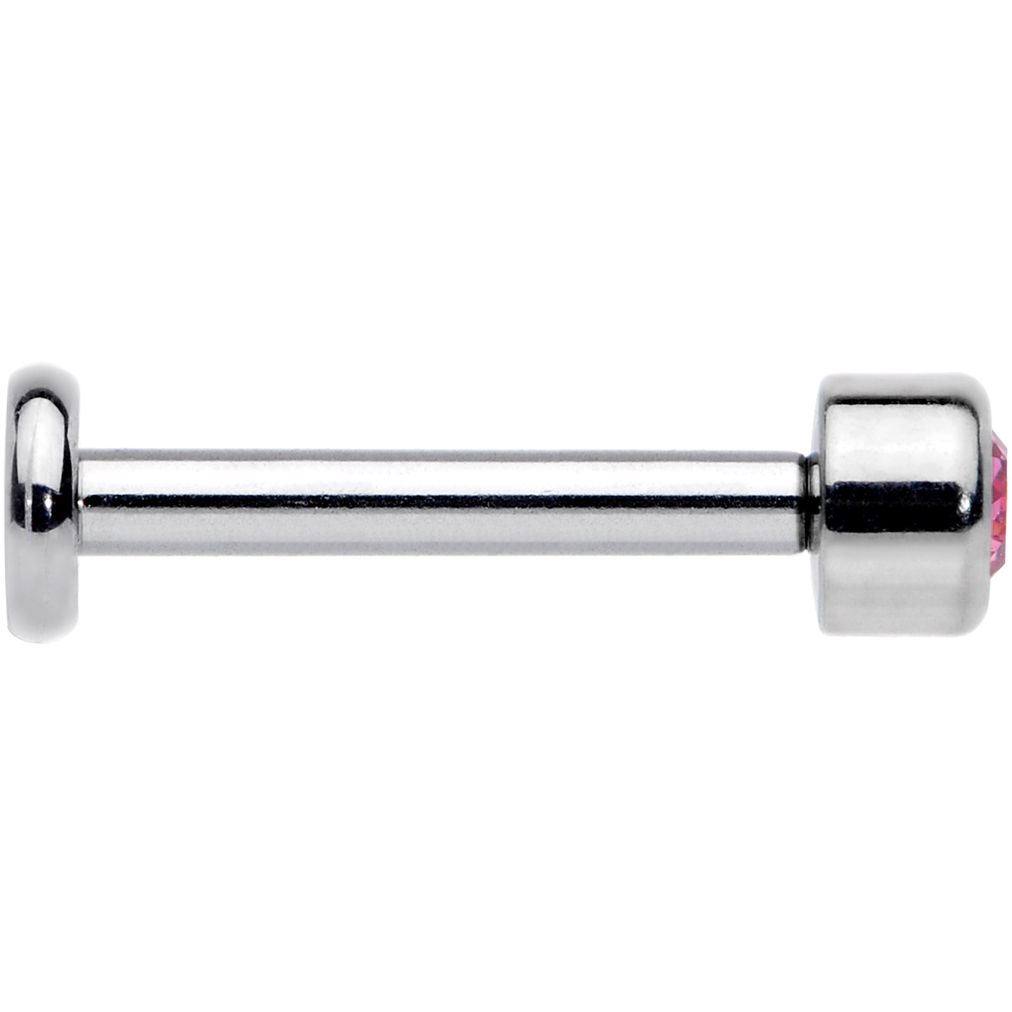 16G 5/16 Pink Gem Grade 23 Titanium Internally Threaded Labret