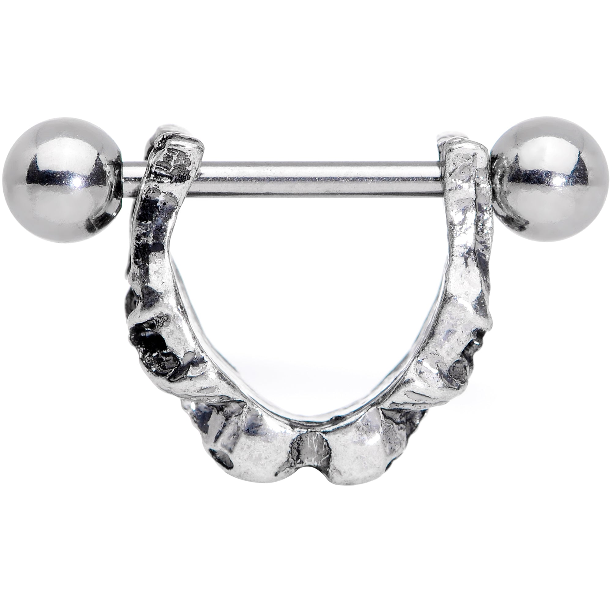 16G 3/8 Scary Skull Halloween Cartilage Cuff