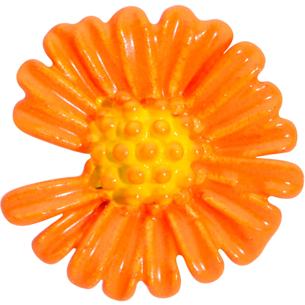 16G 5/16 Orange Daisy Flower Labret Monroe Tragus