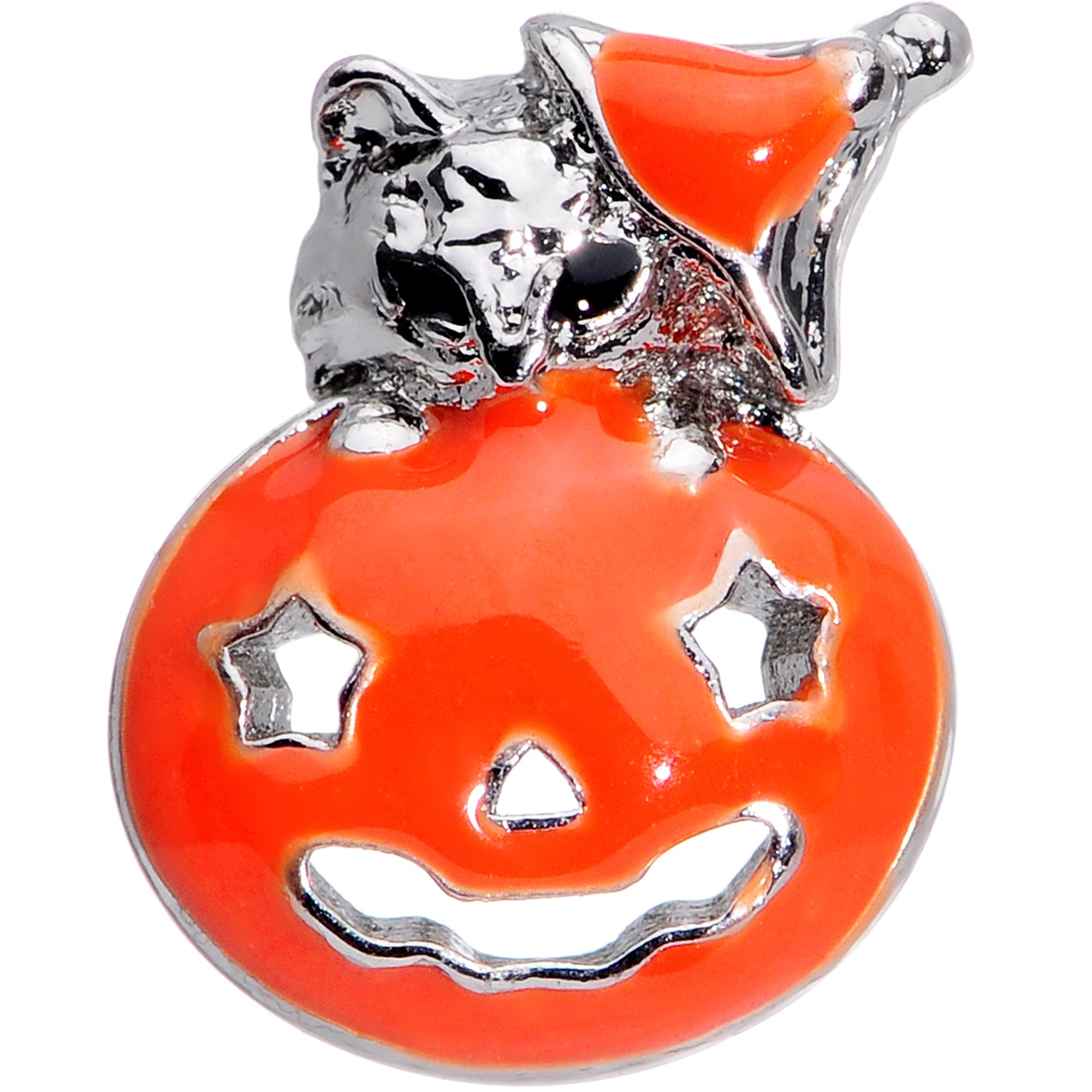 16G 1/4 Cat Pumpkin Halloween Cartilage Tragus