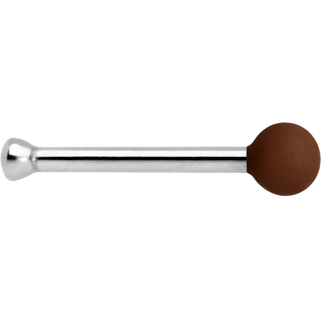 20G 1/4 Dark Brown Matte 2mm Nose Bone