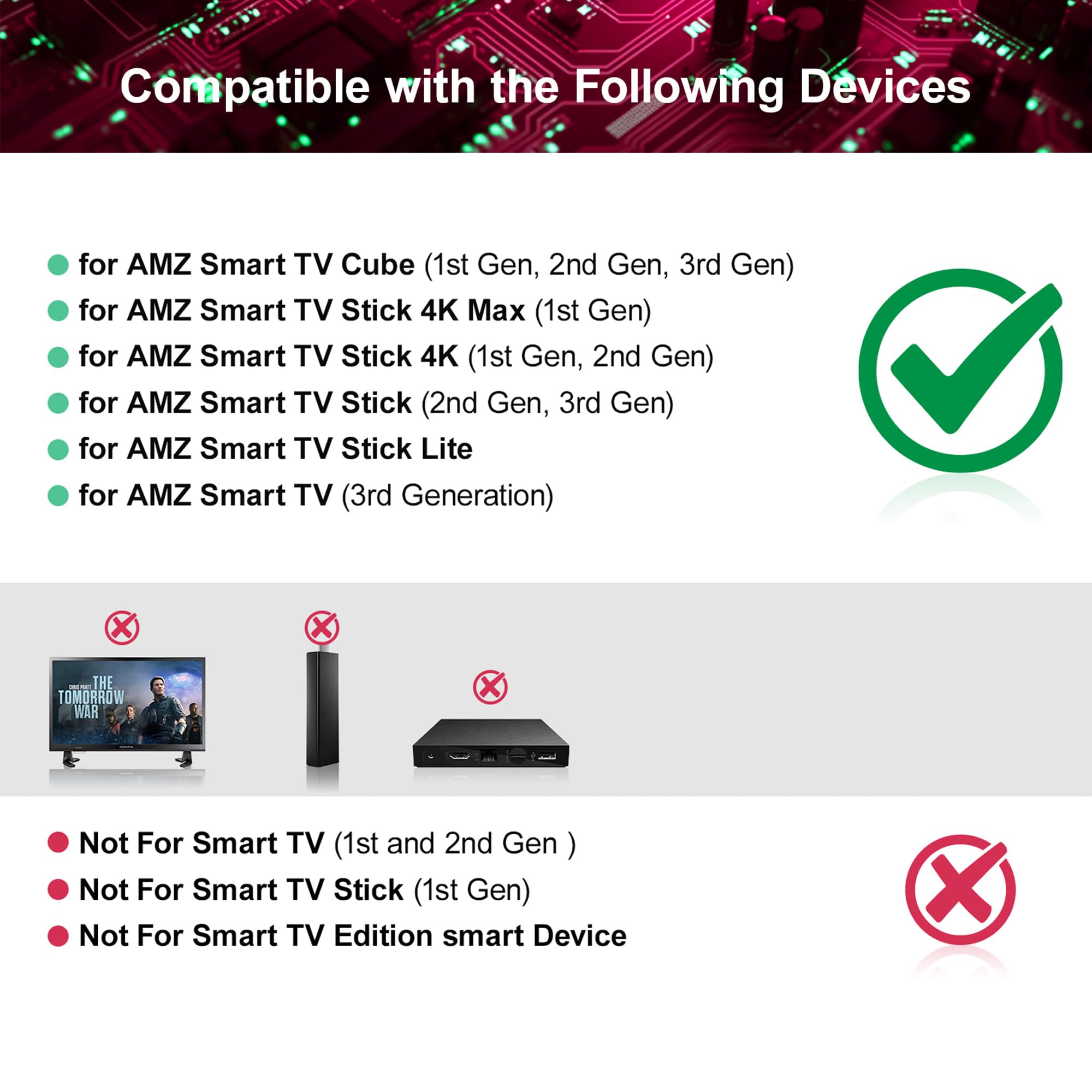 Amazon Fire TV Stick Remote Control - Compatible with 2nd Gen 3rd Gen Lite 4K Max Cube HD