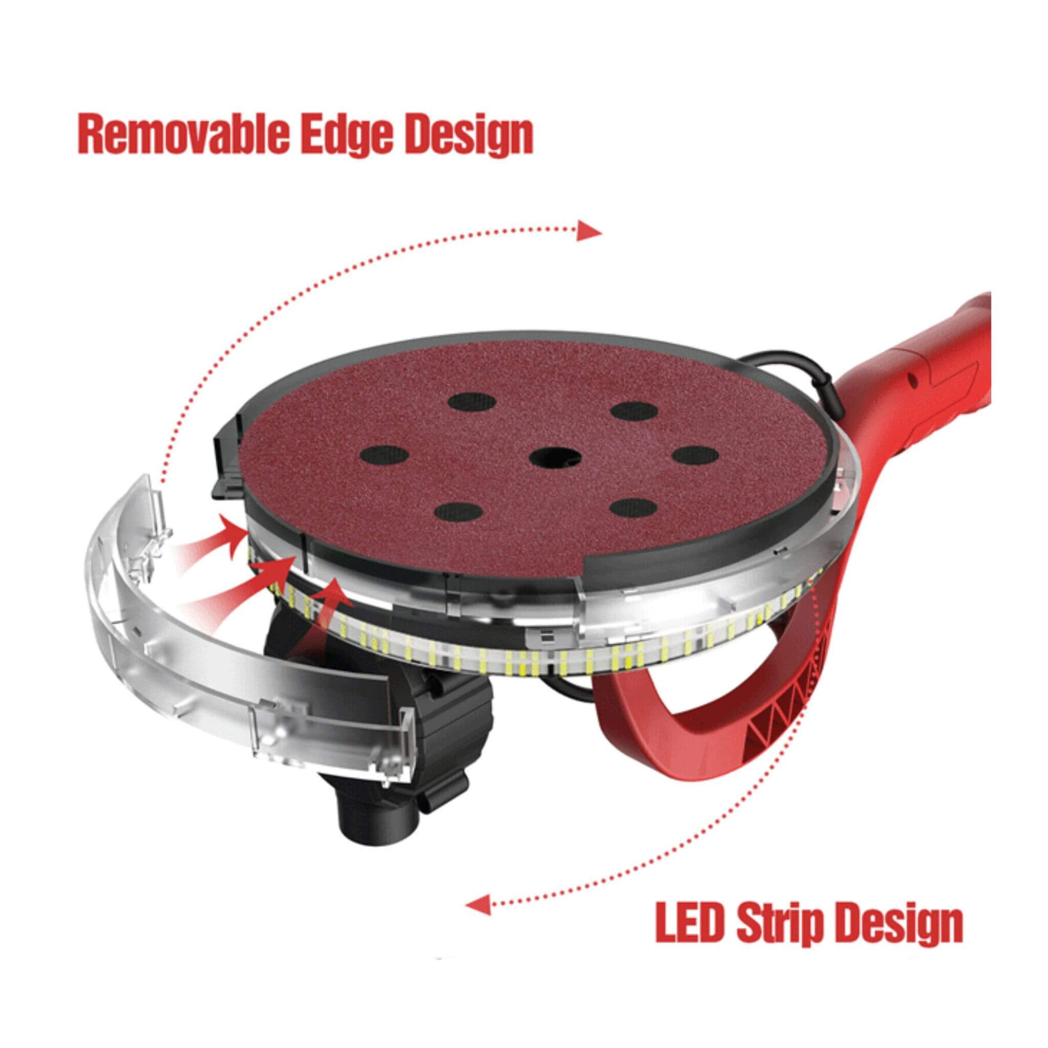 Heavy-Duty 710W Drywall Ceiling Pole Sander Vacuum Tool (SAK93935)
