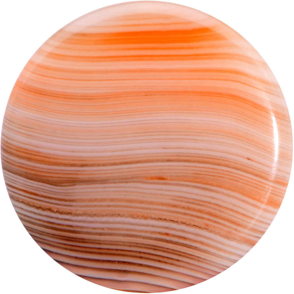 Natural Red Line Agate Stone Saddle Plug Set