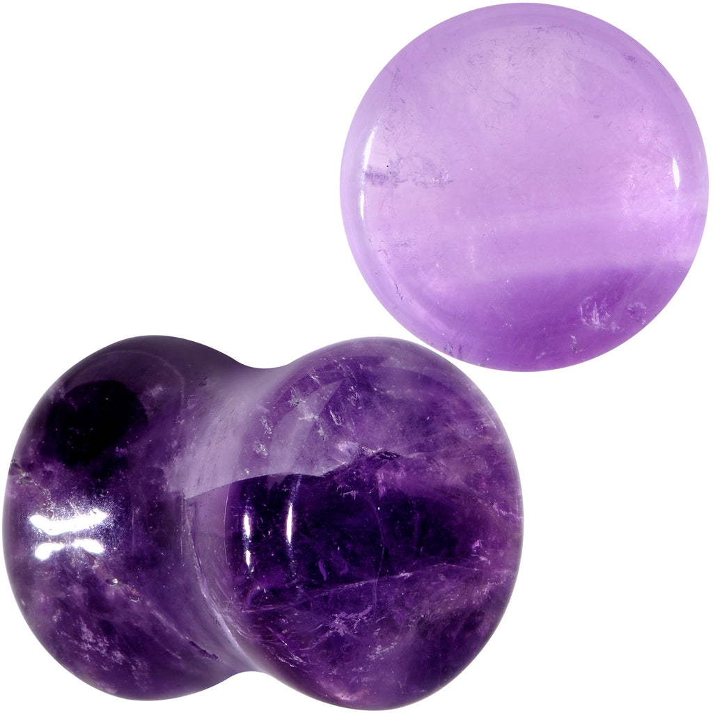 Natural Purple Amethyst Stone Saddle Plug Set