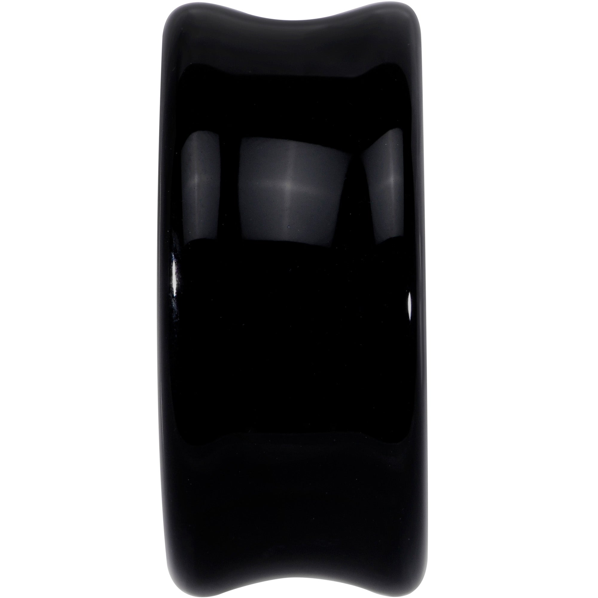 Natural Black Agate Stone Saddle Plug Set