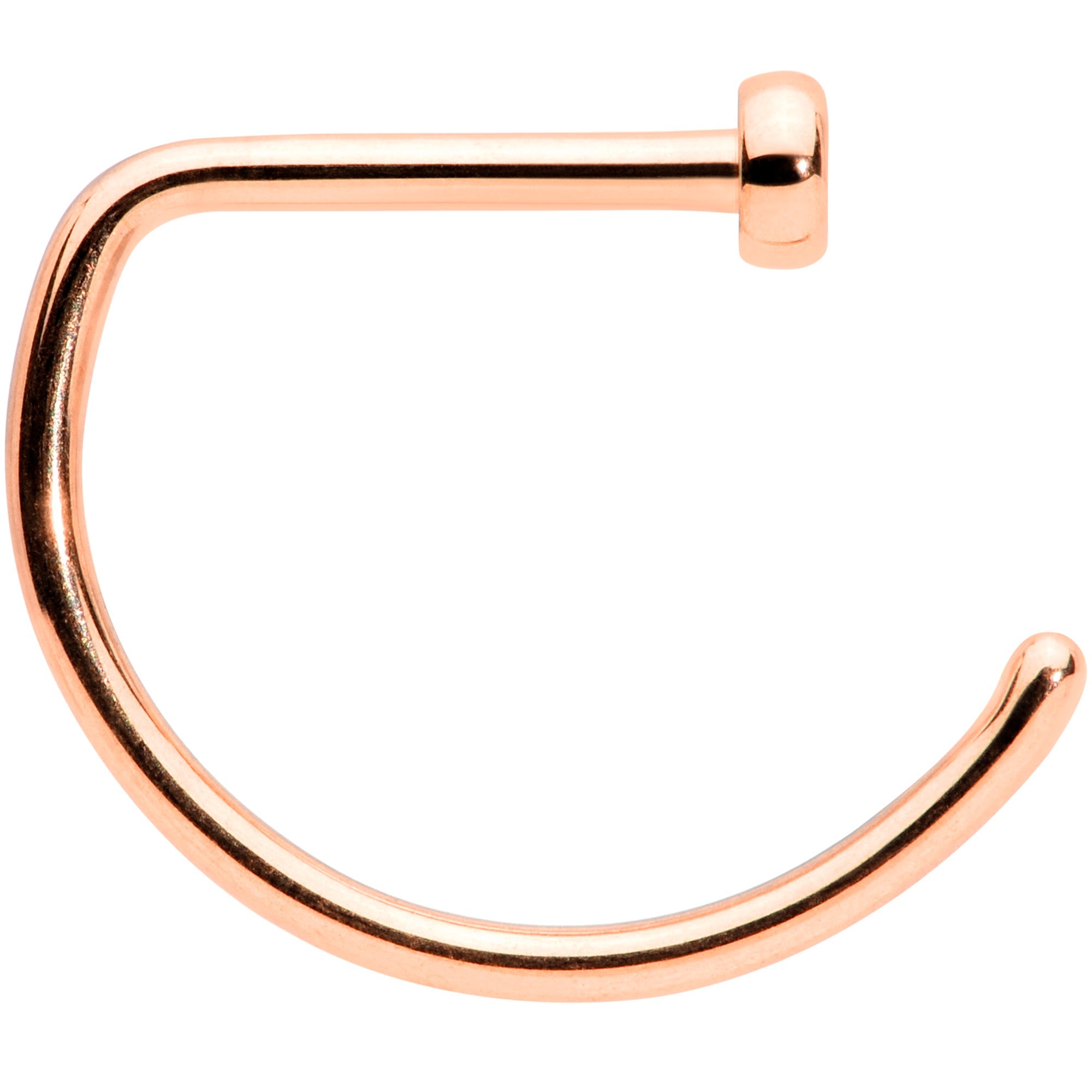 20G 5/16 Rose Gold Tone Implant Grade Titanium D Shape Nose Hoop
