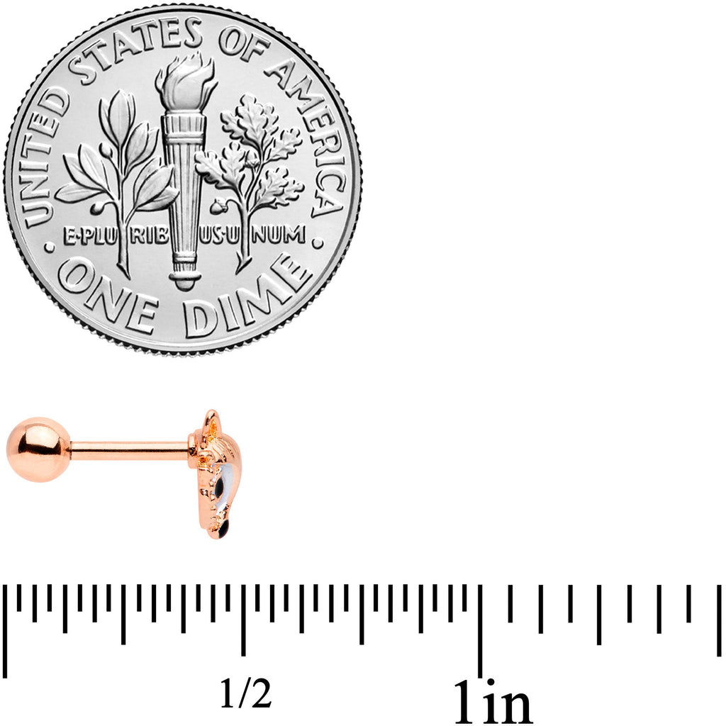 16G 1/4 Rose Gold Tone Fashion Fox Cartilage Tragus Earring