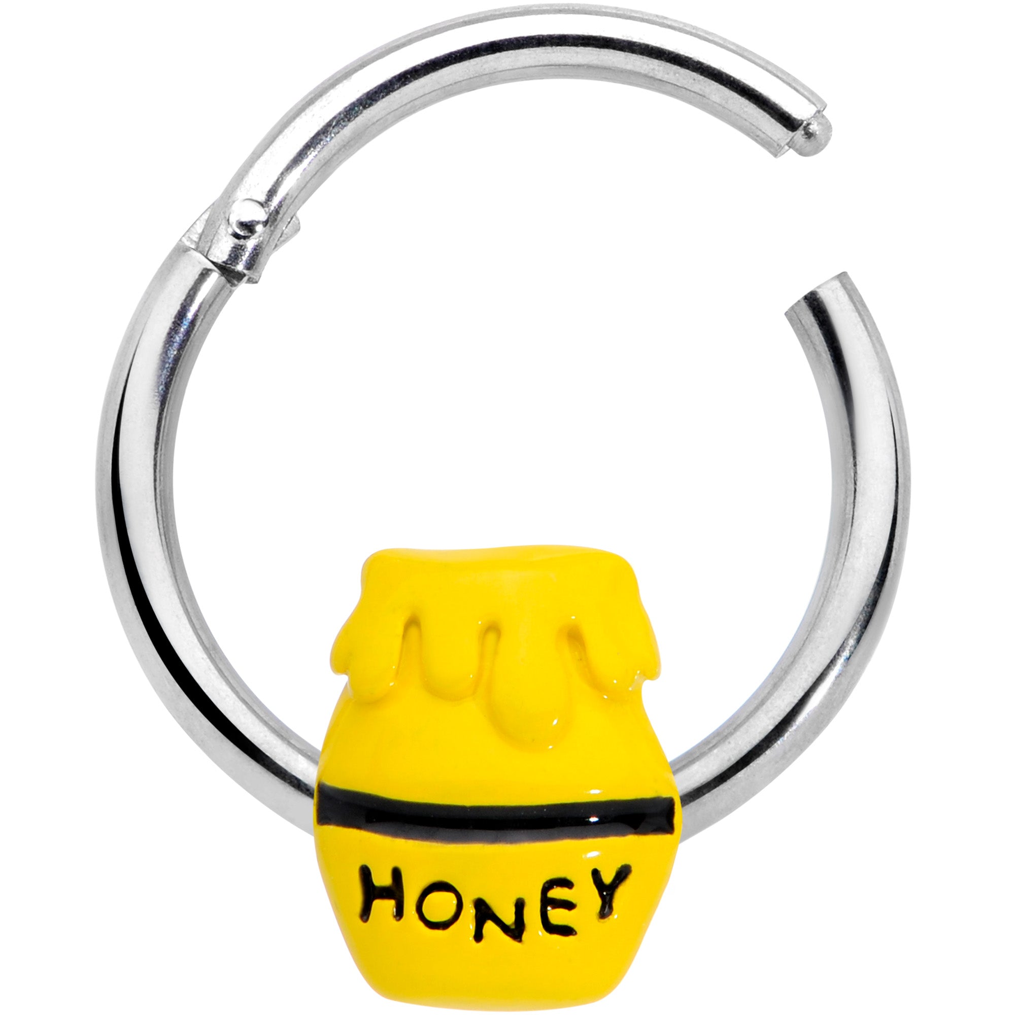 16G 3/8 Jar of Honey Hinged Segment Ring
