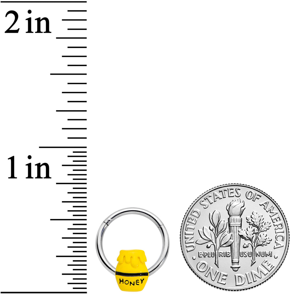 16G 3/8 Jar of Honey Hinged Segment Ring