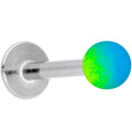 16G 5/16 Yellow Blue Ombre Soft Finish Labret Monroe Tragus