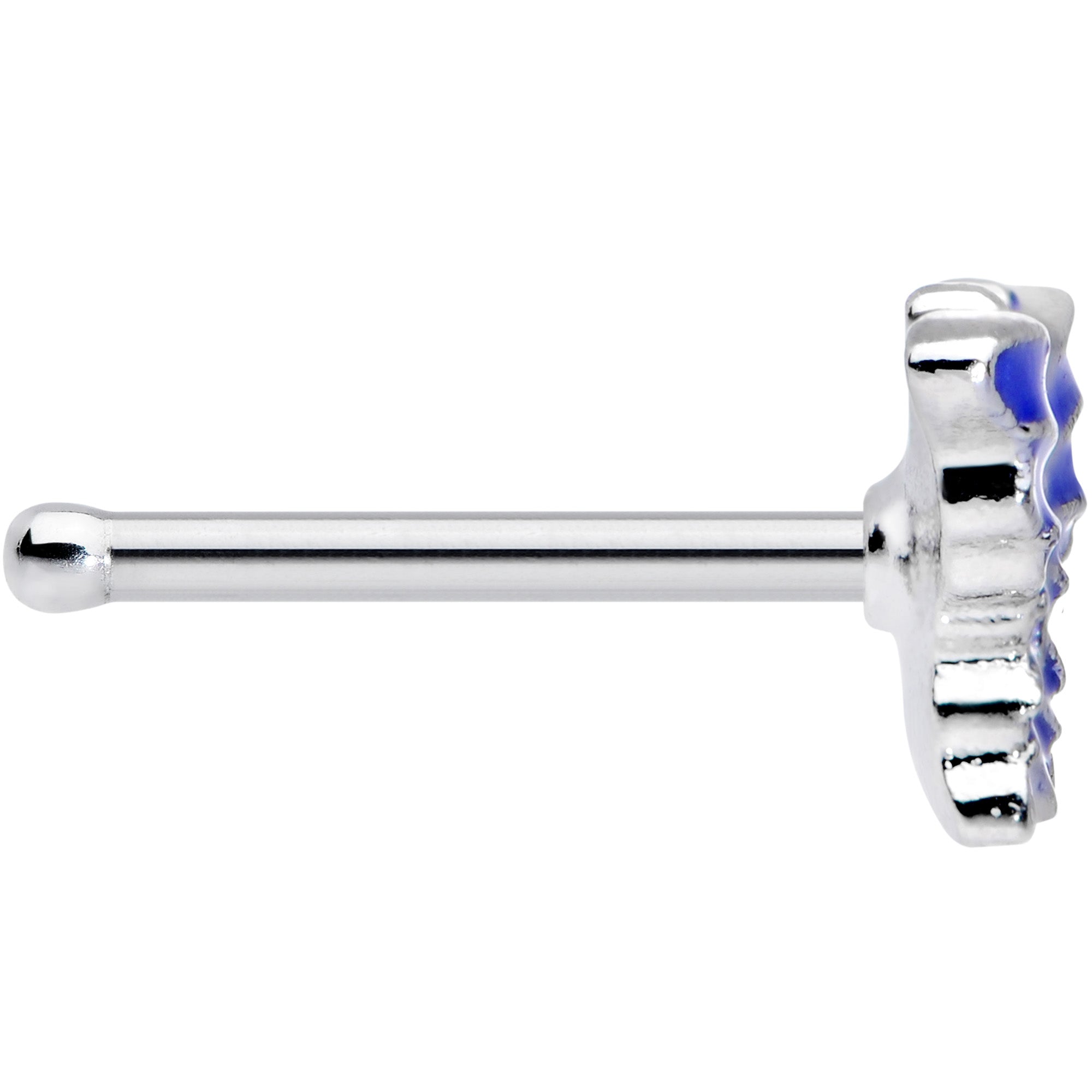 20G 1/4 Beautiful Blue Butterfly Nose Bone