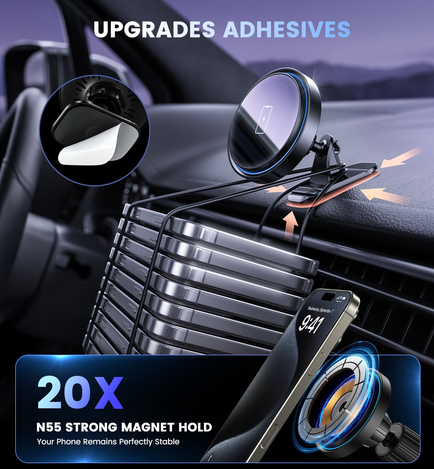 Mount Charger 15W Magnetic Car Charger Iphone 17 Access